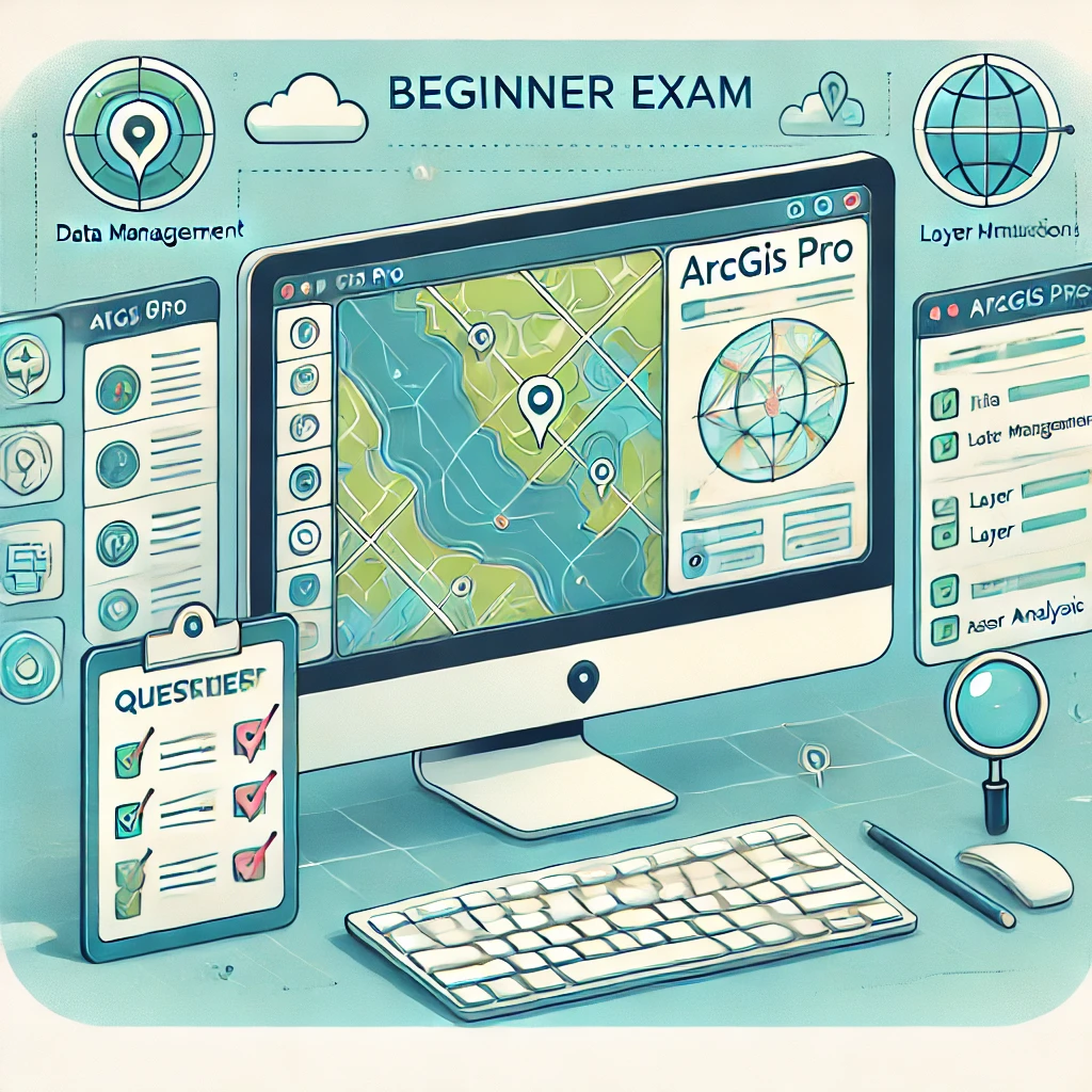 Beginner-level exam for ArcGIS Pro software